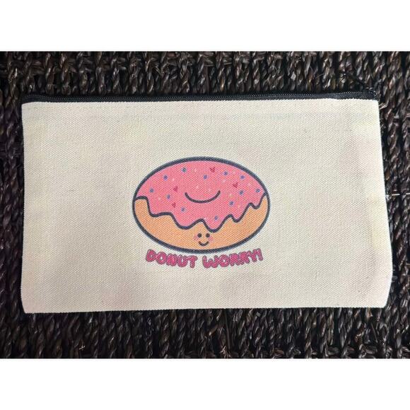 Donut Worry! Canvas Pouch - Picture 1 of 1